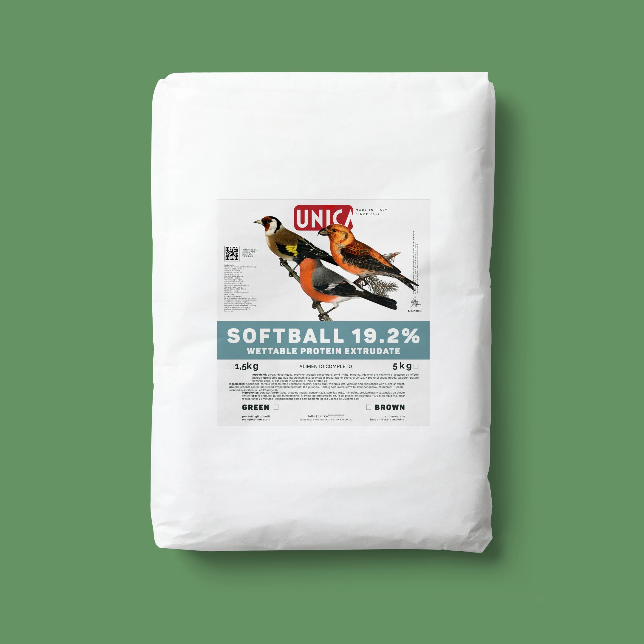 UNICA SOFTBALL 1,5 KG. GREEN